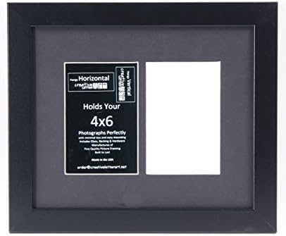 Творчески Художествен Колаж с букви 2-4x6 Откриващата Модерна Черна рамка за снимки с Высокопрочным стъкло и черен мат 10x12