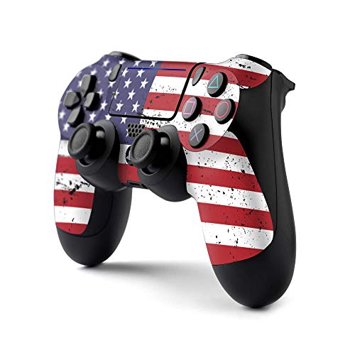 Контролер Gear официално лицензиран, изтъркан кожата контролер PS4 с флага на сащ - PlayStation 4