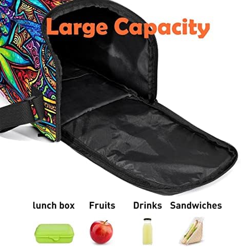 Дамски Чанта за обяд GUEROTKR, Кутия за обяд за мъже, Дамски Кутия за Обяд, абстрактен цветен акварел модел в стил графити