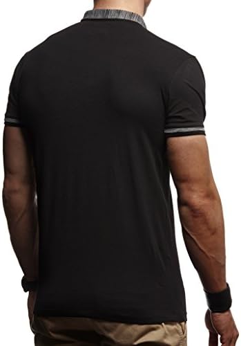 Мъжки Съвременна Базова тениска На Нелсън с Бутони, Hoody с къс ръкав, Пуловер, Поло, Яке Slim Fit LN1280