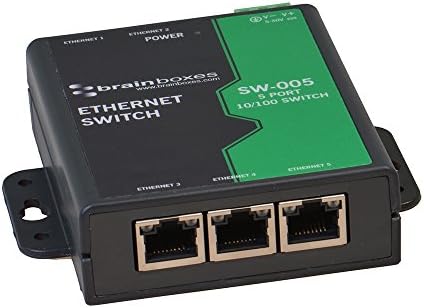 Преминете Brainboxes - 5 портове - за монтаж на DIN-шина (SW-005)
