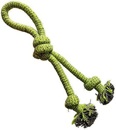 Tumbo Tugger Самосвал (Голям) Зелено-бяла веревочная играчка за извличане и замяна за окачване на Tumbo Tugger
