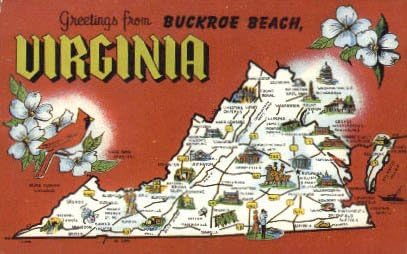 Здравейте от Вирджиния, пощенска Картичка
