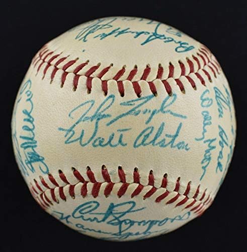 Мента 1957 All Star Game Team Подписа бейзболен договор С Стэном Музиалом и Ърни Бэнксом PSA DNA COA - Бейзболни