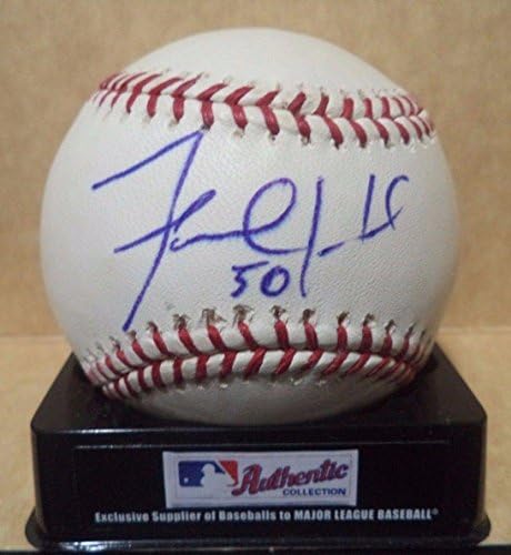 Фернандо Ернандес 2008 Oakland A ' s, Подписана от играта на топка M. l Romlb с автограф W / coa - Бейзболни
