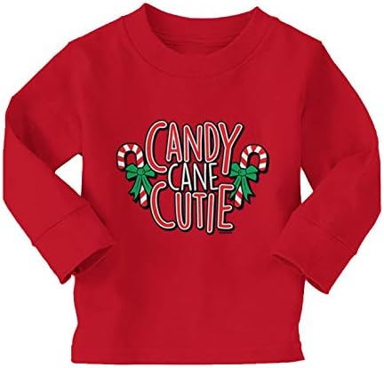 Haase Unlimited Candy Cane Cutie - Очарователна Тениска от Futon Джърси за Бебета /малки Деца
