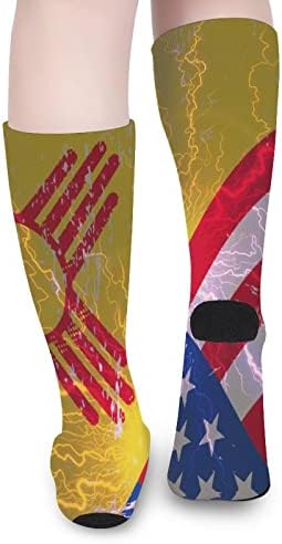 Чорапи с Цветни Блокчета на Американското Ню Мексико, Спортни, Високи Чорапи, Чорапи-Тръба за Тийнейджъри и