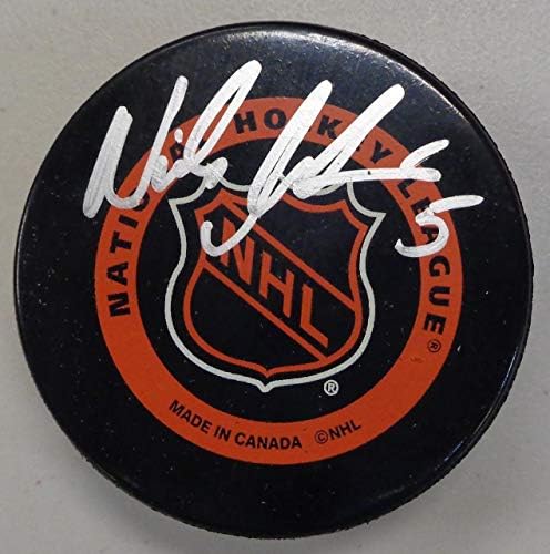 Миене Никласа Лидстрема с автограф на Детройт Ред Уингс в мач от 1995/96 - за Миене на НХЛ с автограф