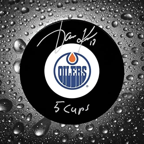 Миене Яри Курри Едмънтън Ойлърс 5 чаши с автограф - за Миене на НХЛ с автограф