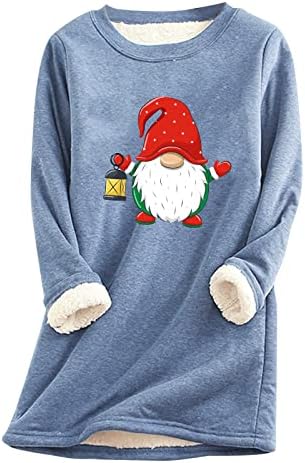 Жена Модерен Пуловер, Елегантен Скок, Графиката Hoody, Ризи с дълъг ръкав И кръгло деколте, Коледен Пуловер
