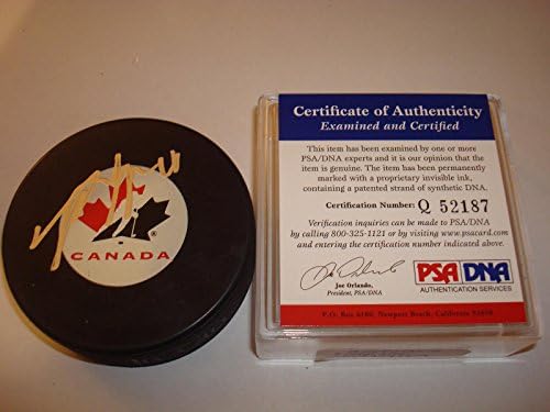 Брэйден Shann подписа хокей шайба на националния отбор на Канада PSA/DNA COA С автограф a - за Миене на НХЛ с автограф