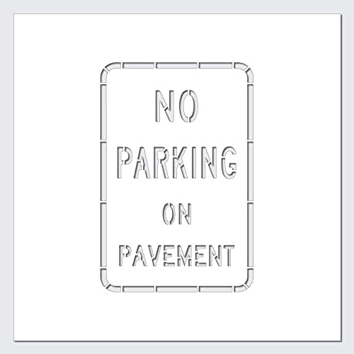 Шаблони - Не е възможно паркиране на тротоара, образец на знак с рисувани със собствените си ръце, Най-винил-големи