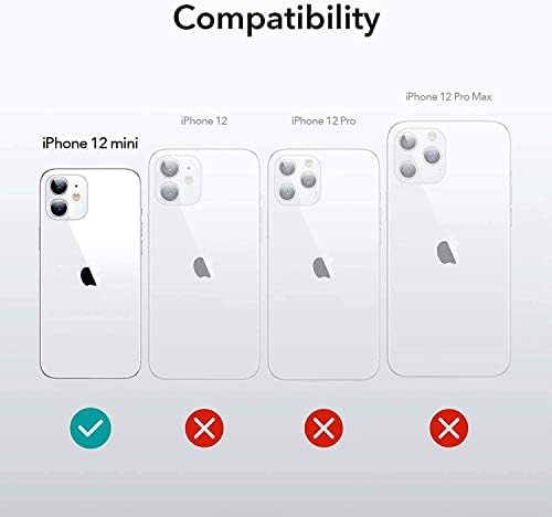 Съвместим с NGB Supremacy калъф за iPhone 12 Mini (5.4 инча), пълен корпус с [вградена защитно фолио за екрана],