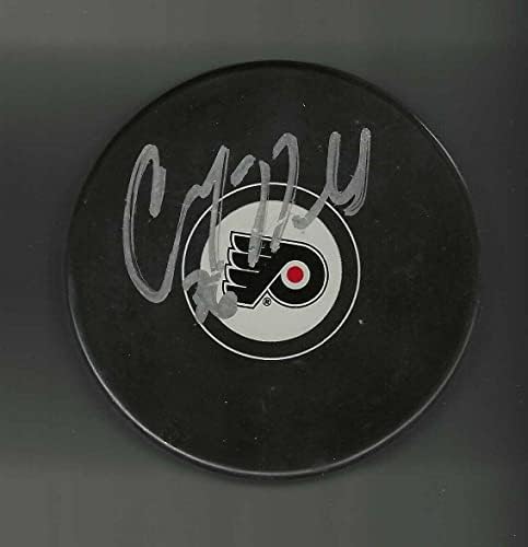 Колин Макдоналд подписа шайбата Филаделфия Флайърс - за Миене на НХЛ с автограф