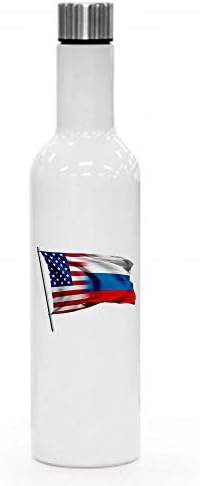ExpressItBest 25 грама Изолирано Бутилка за вино /Вода - Флаг на Руската Федерация Русия - Изобилие от възможности