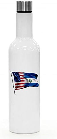 Най-добрата изолирано бутилка за вино/вода ExpressItBest в 25 унции - Флаг Салвадор (Salvadorian) - Изобилие