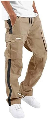 SAXIGOL 2023 Мъжки Спортни Панталони Оверсайз с Множество джобове, Летни Ежедневни Панталони-Карго на експозиции, Модни Панталони с Цветен Блок