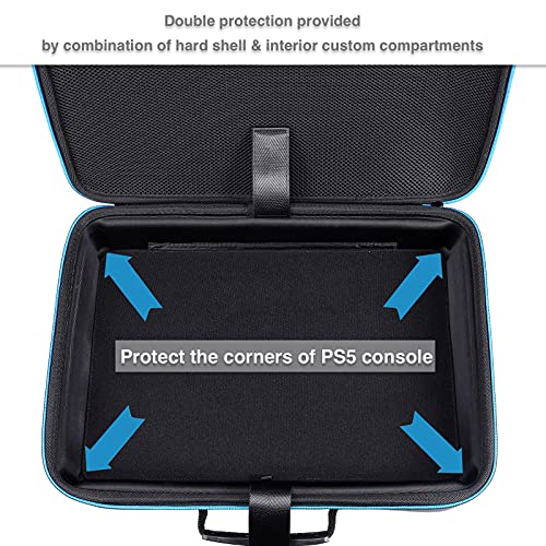 Калъф за носене Zadii Hard Shell, който е Съвместим с PS5, Защитна чанта за конзолата PlayStation 5, контролери