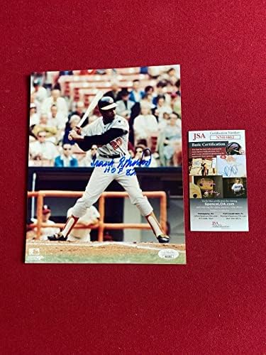 Франк Робинсън, с автограф (JSA) Лицензиран фотография размер 8x10 с /HOF '82 инча. (Редки) - Снимки на MLB