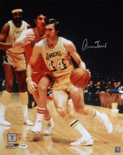 Джери Уест С автограф /с Автограф на Лос Анджелис Лейкърс 16x20 Снимка PSA 10119 - Снимки на НБА с автограф