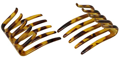 Parcelona Френски Раци Със заключване Савана Light Shell Medium 2 1/4 Целлулоидные Нескользящие Фиба за коса