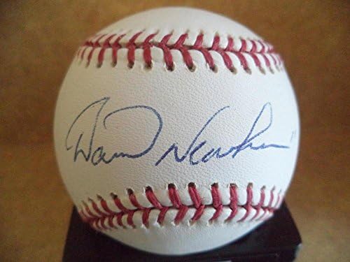 Дейвид Ньюхан Метс/ Ориълс Подписаха бейзболни топки M. l. с автограф W / coa - Бейзболни топки с автографи