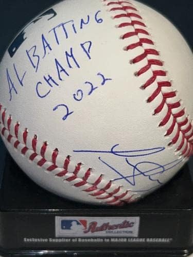 Луис Арраес Минесота Туинс 2022 световен Шампион по бейзбол с автограф Oml - Бейзболни топки с автографи