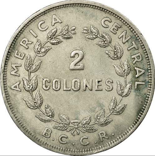 1968-1978 Монета на Коста Рика в колона 2. Голяма и Привлекателна Монета с Националната Символите на Коста Рика.