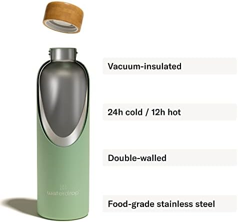 стоманена бутилка за вода 34 грама - една Бутилка за вода от неръждаема стомана с вакуумна изолация и двойни