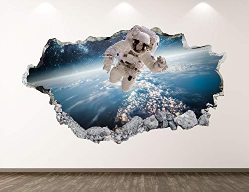 Западна Планина Астронавт Стикер За Стена, Арт Декор на 3D Космическа Стикер Стенопис Детска Стая Винил Подарък