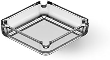 Стъклена посуда Incrizma - Внос Квадратна Стъклен Пепелник (2)