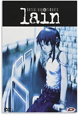 Плакати на японския аниме (Serial Experiments Лежал) Психологически Хоррор в стил Техно-Хоррор Аниме Промо Платно