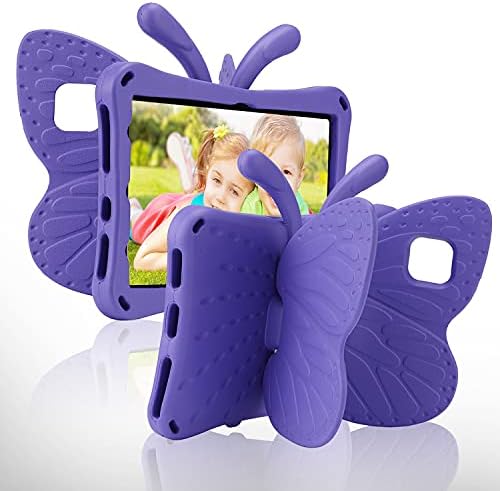 Калъф за таблет Simicoo Fire HD 10 11th Генерал 2021, сладък калъф-пеперуда с поставка за деца, Лек, от EVA,