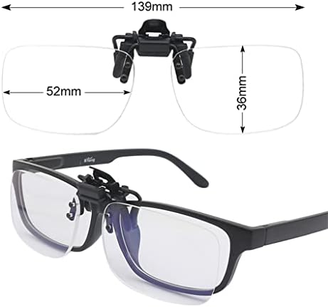 Очила за четене с клипс WXBDD -Light, Откидывающиеся нагоре и надолу, Без Увеличително стъкло, лесно и удобно