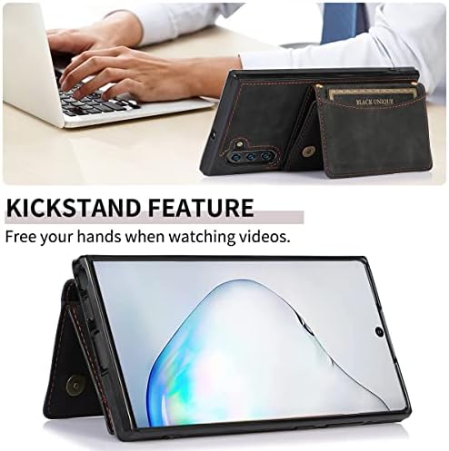 Дизайн NKECXKJ за Samsung Galaxy Note 10 Чанта-портфейл със Защитно Фолио от Закалено Стъкло, Изкуствена Кожа, Слот за кредитни карти, Калъфи за телефон, Стойка, устойчив на удари