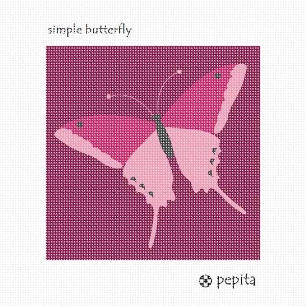 комплект за бродиране pepita: Проста Пеперуда, 7 x 7
