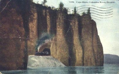 Пощенска картичка с река Колумбия, щата Орегон