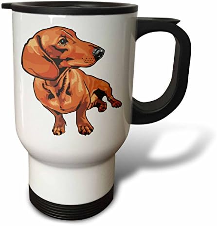 3. Чаша за пътуване със сладък куче ротвайлер, 14 грама