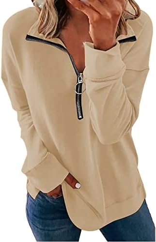 NEYOUQE, Женски есенно-зимните модни жилетки, пуловер с цип до четвърти, hoody-Поло, дамски ежедневни модни