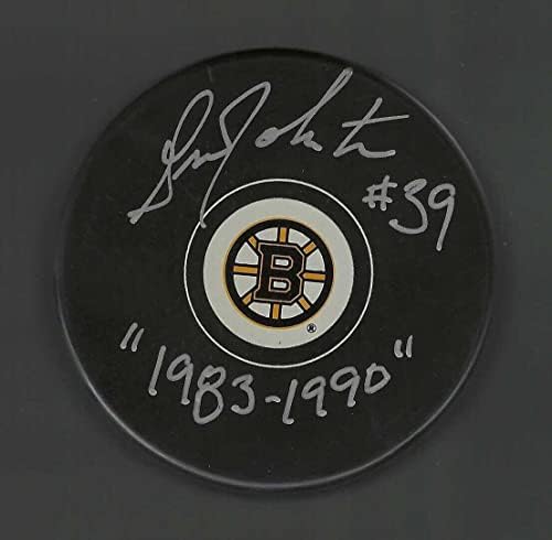 Грег Джонстън Подписа шайбата Бостън Бруинс - за Миене на НХЛ с автограф