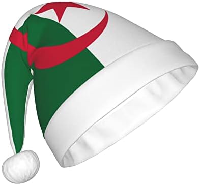 CXXYJYJ Алжирски Флаг Коледна Шапка, Мъжки Дамски Шапка на Дядо Коледа Унисекс Шапка За Празнични Партита Шапки