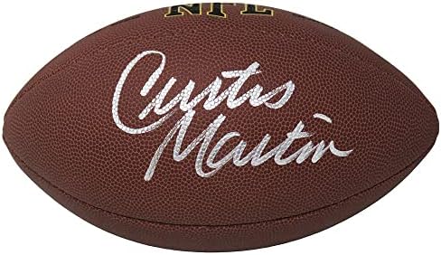 Къртис Мартин Подписа Wilson Super Grip пълен размер на топка за Футбол NFL - Футболни топки С Автографи