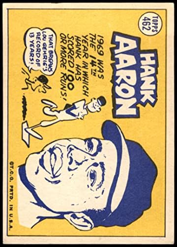 1970 Topps 462 All-Star Ханк Аарон Атланта Брэйвз (Бейзболна картичка) VG/БИВШ Брэйвз