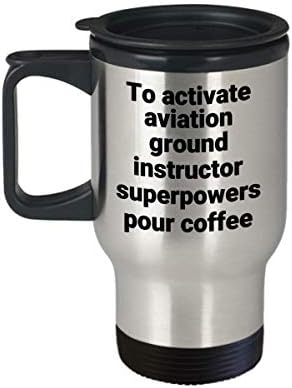 Авиационна Земя Чаша За Пътуване С Инструкции - Забавен Саркастичен Тежкотоварни Термоизолированный Кафе, Чаша