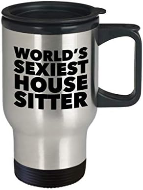 Чашата за кафе с изолация от Неръждаема Стомана HollyWood & влакното наблизо World ' s House Sitter Travel Mug