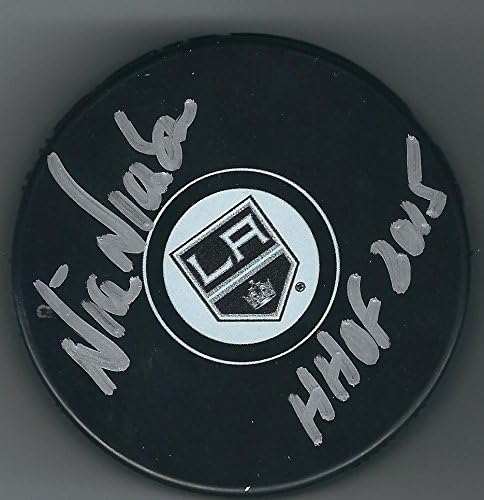 Хокейна шайба НИК НИКСЪН Лос Анджелис Кингс с автограф - за Миене на НХЛ с автограф