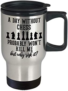 Шах подаръци за мъже и жени, Подарък за любителите на шаха, Пътна Чаша, Забавни Подаръци за треньор, Играч,