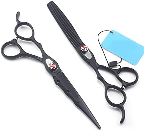 Черен комплект ножици за домашни любимци от лявата страна, Ножица за подстригване на кучета, Ножица за подстригване