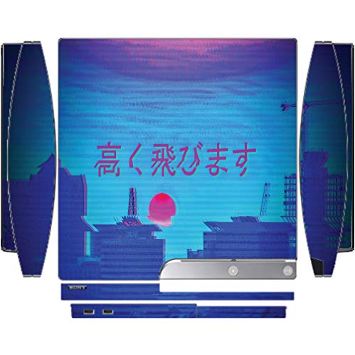 Vinyl стикер Vaporwave с японски дизайн Sunset от egeek amz за Playstation 3 PS3 Slim