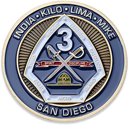 Монета на повикване Третия новобранческого учебния батальон на Морската пехота на САЩ в Сан Диего - 3rd BN San